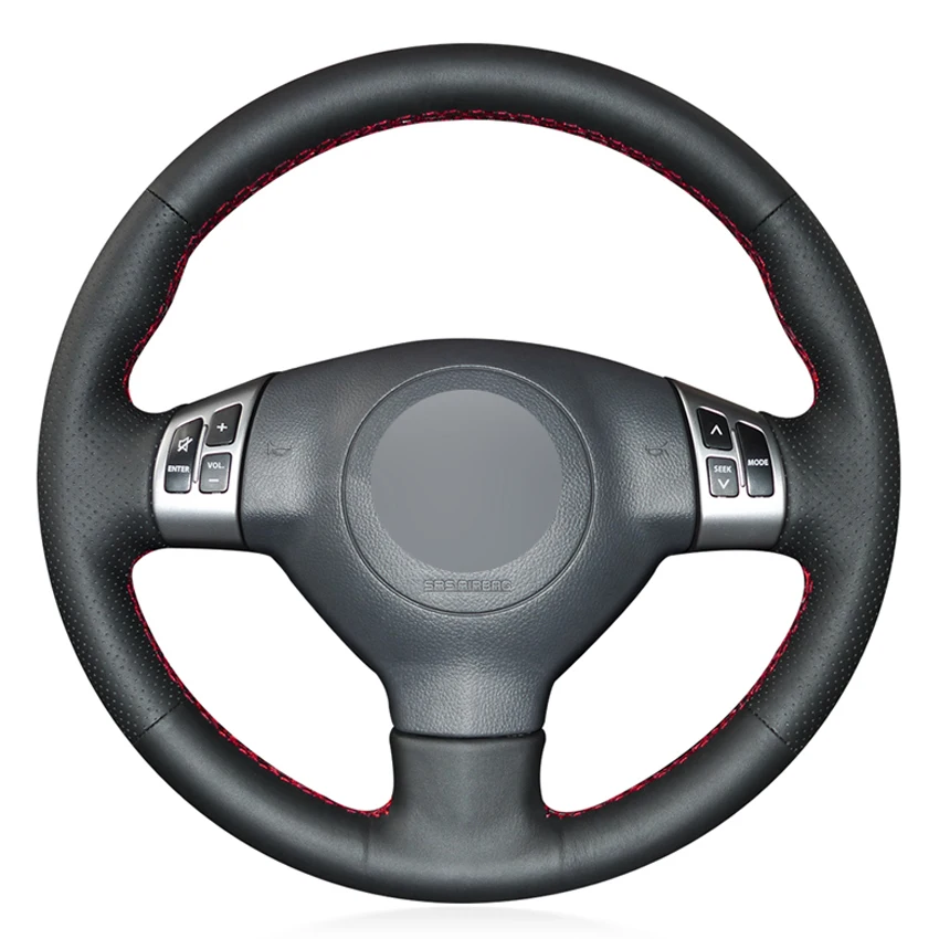 BlackPUFauxLeatherSteeringWheelCoverforSuzukiSwiftSport2005