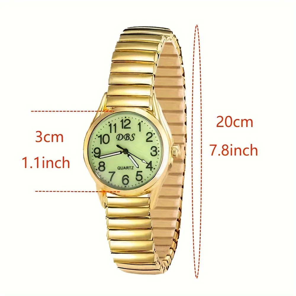 Couple Night Glow Surface Watch Spring Watch Elastic Elastic Watch Fashion Trend Big Digital Clear Watch 5