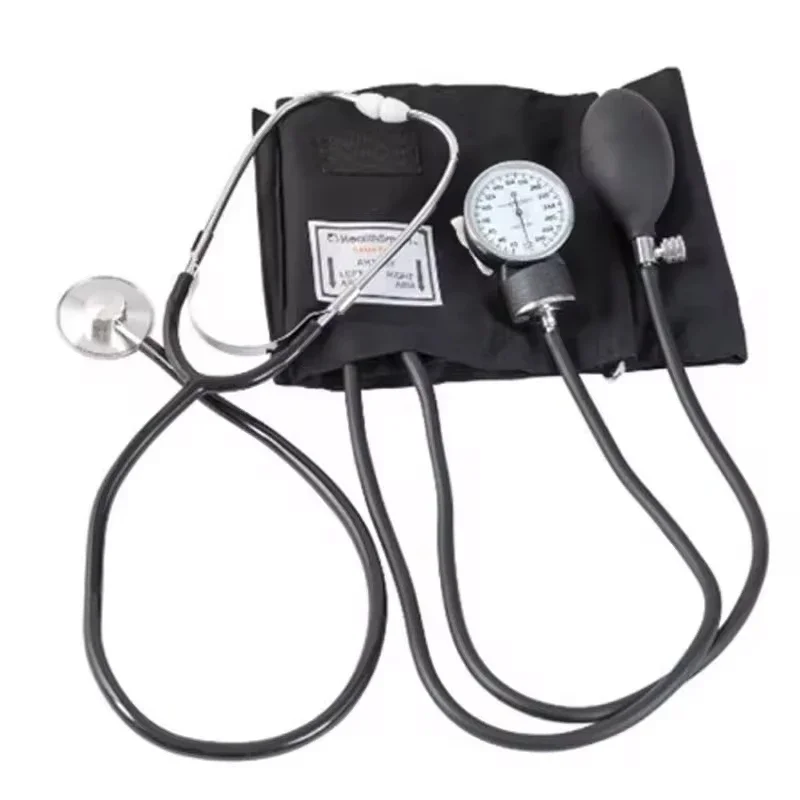 Blood Pressure Monitor Gauge Stethoscope Aneroid Tensiometer Baumanometer Meter Kit Manual Arm Tonometer Car Emergency Kit blood pressure monitor