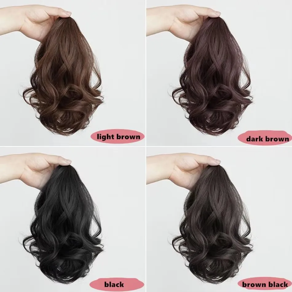 Synthetic Claw Clip In Ponytail Hair Extension 12Inch Short Curly Natural Tail Hair For Women Curly High Ponytail Hair Piece