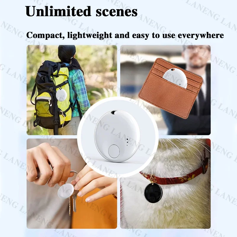 Wireless GPS Smart Tracker Work with Apple Find My APP NTag Anti Lost Reminder Device MFI Rated Locator Car Key Pet Kids Finder