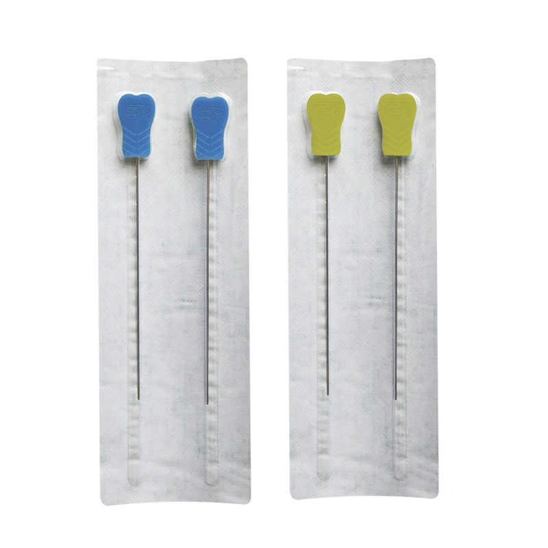 EACU Disposable Sterile Acupuncture Needles Plastic Handle Blade Flat Edge Knife Needle Acupotomy needle 50Pcs /Pack