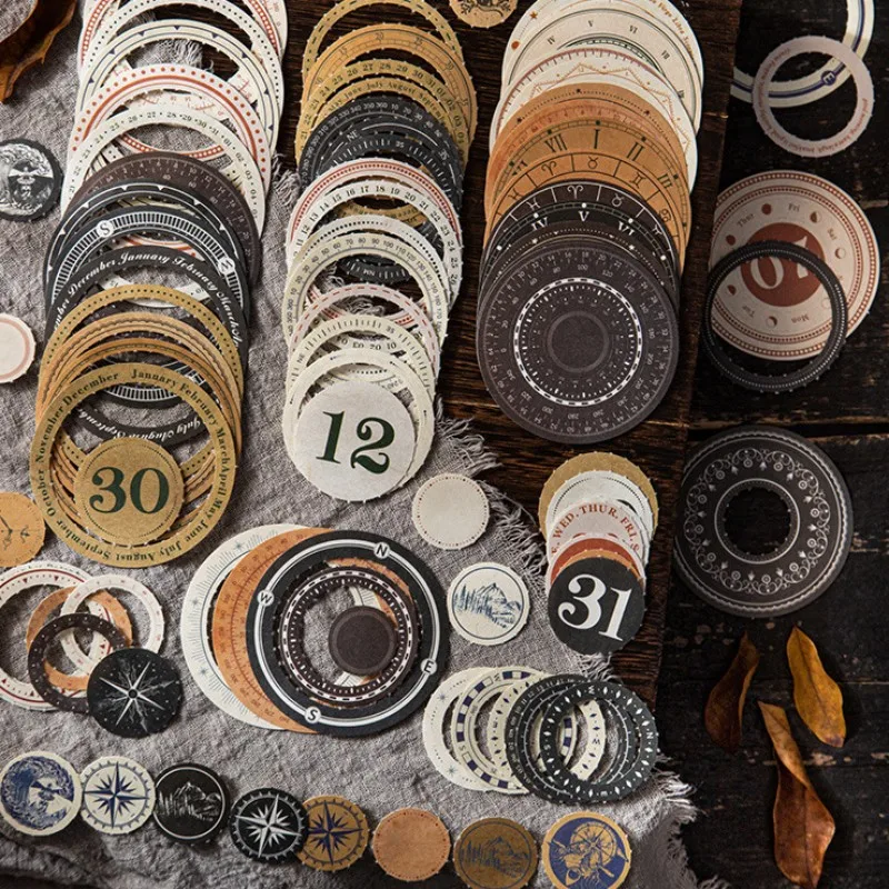 

Винтажный готовый Классический круглый блокнот для записей, записываемая бумага для скрапбукинга, рукоделия, дневника, коллажа, материала для нежелательных записей