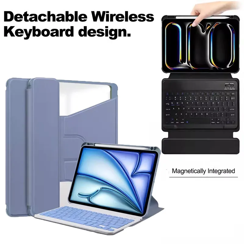 360-Degree Rotating Magnetic Keyboard Case
