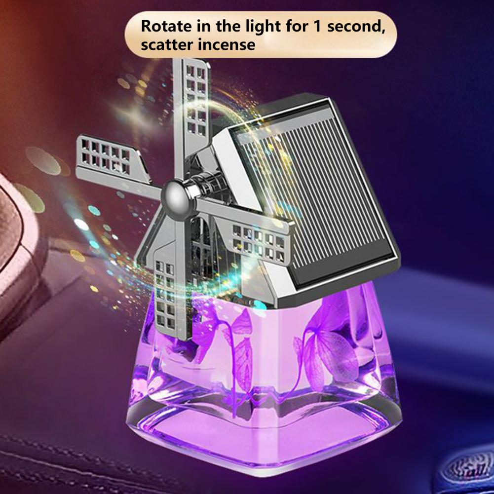 Aromatherapy Car Diffuser Solar Windmill Aromatherapy Solar Car Perfume Air Freshener Auto Windmill Design for Cute Car Energy