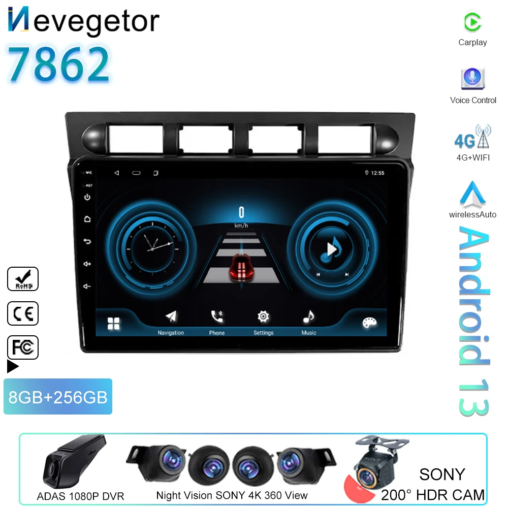 

For Kia Picanto SA Morning 2004 - 2007 Android Auto Car Video Radio GPS Navigation Multimedia Player 4G WIFI Carplay No 2din DVD