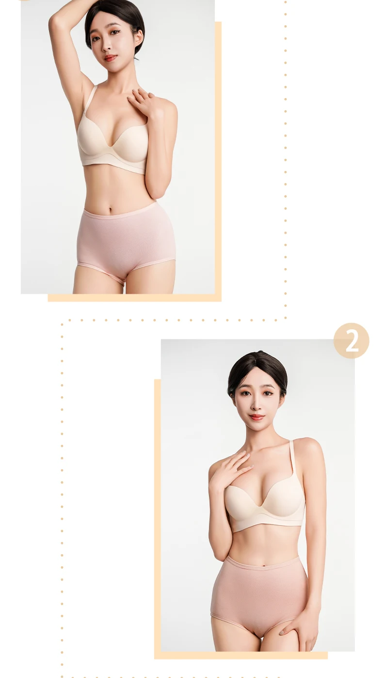 High Waist Panties - Breathable Cotton Briefs | Plus Size Seamless Underwear XL-6XL