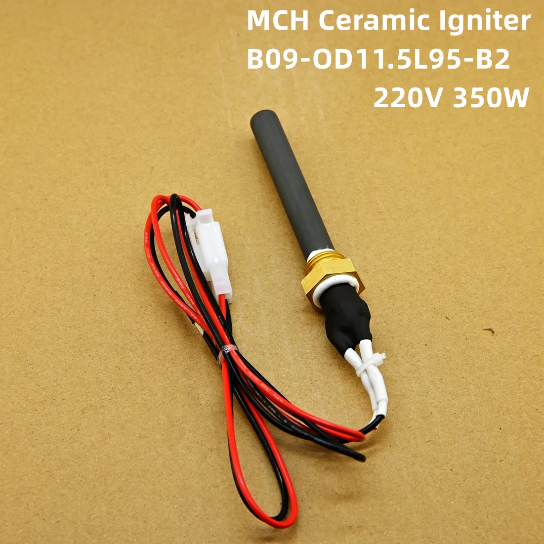 220V 350W pellet stove Igniter BBQ ceramic ignition rod for fast ignition, safety and energy-saving G3/8 screw