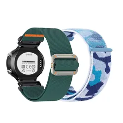 Set of 2 Elastic Nylon Sports Bands (Green and Blue)