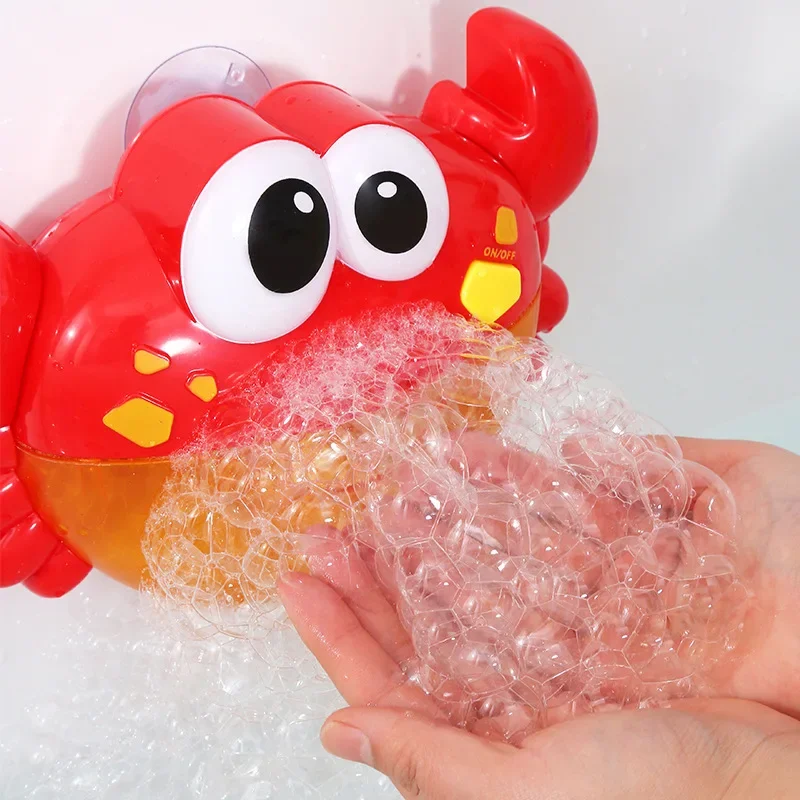 Baby Bath Toys Bubble Machine Crabs Frog Music Kids Bath Toy Bathtub Soap Automatic Bubble Maker Baby Bathroom Toy for Children 5
