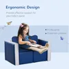 Kids Sofa Set 2-in-1 Multi-Functional Toddler Table Chair Set 2 Seat Couch Storage Box Soft Sturdy ，15.75"D x 31.5"W x 19.75"H 4