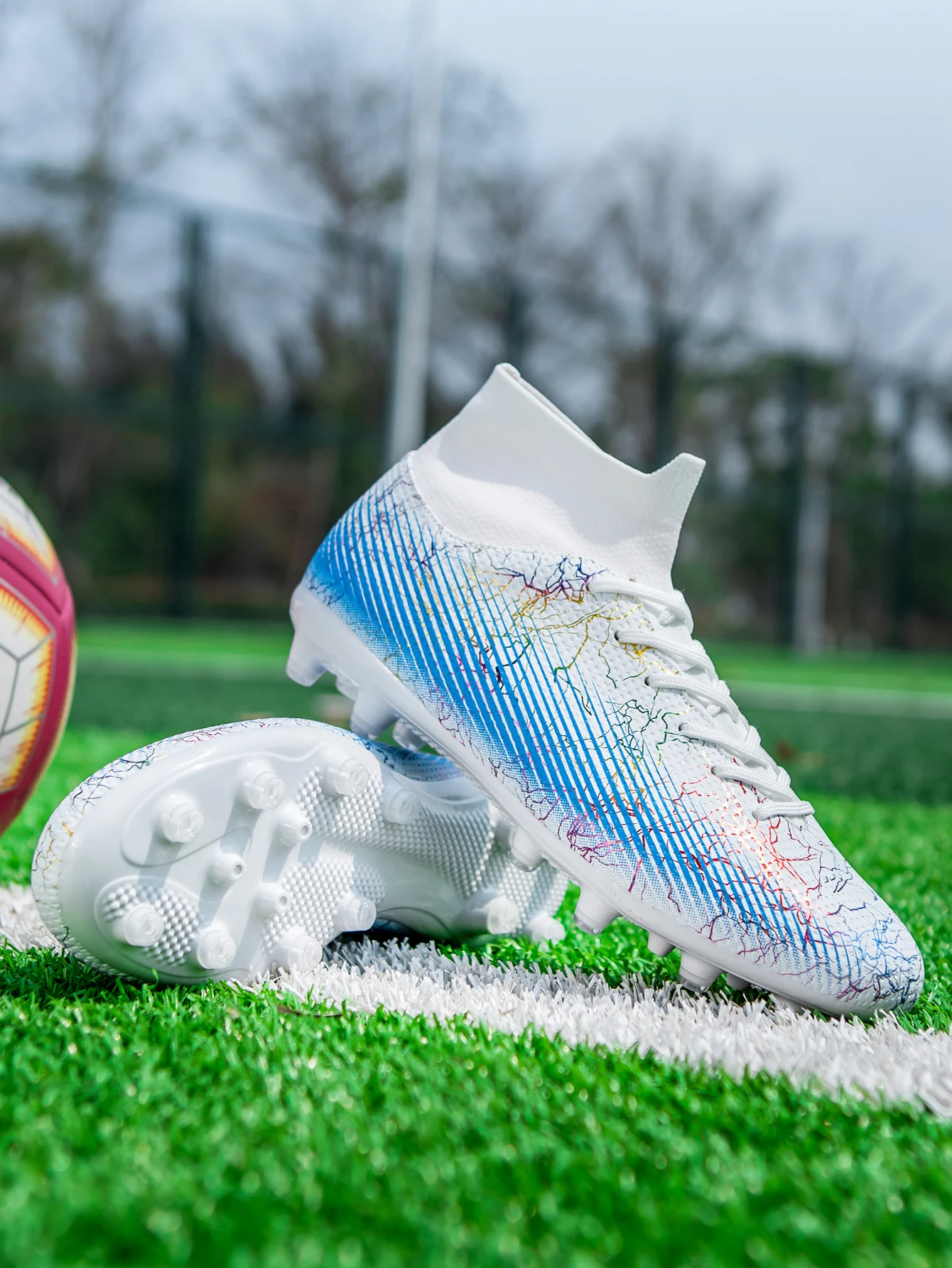 Men Kids Ankle Boots Children Fast Soccer Training Sneakers Outdoor Non Slip Male Football Cleats Shoes_voghion.com