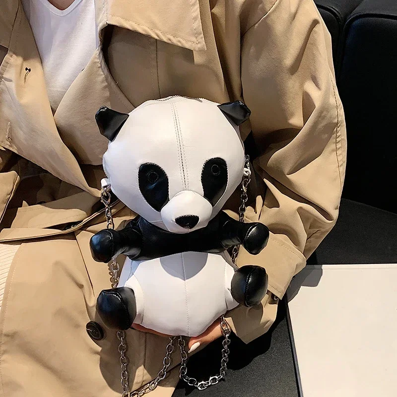 

Дизайнерские роскошные сумки на плечо популярных цветов с милой пандой для женщин Новая брендовая сумка через плечо с цепочкой 2022 сумка и кошелек женский клатч
