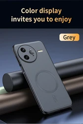 Magnetic Leather Shield Case with Anti - Fingerprint & Non - Slip Grip - Poco F7 Ultra (GRAY)