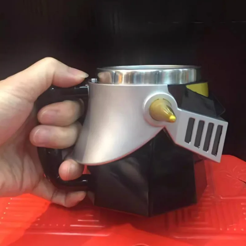 Stainless Steel Mug 410ml Japanese Anime MAZINGER Z Transformation Robot Coffee Mug with Lid