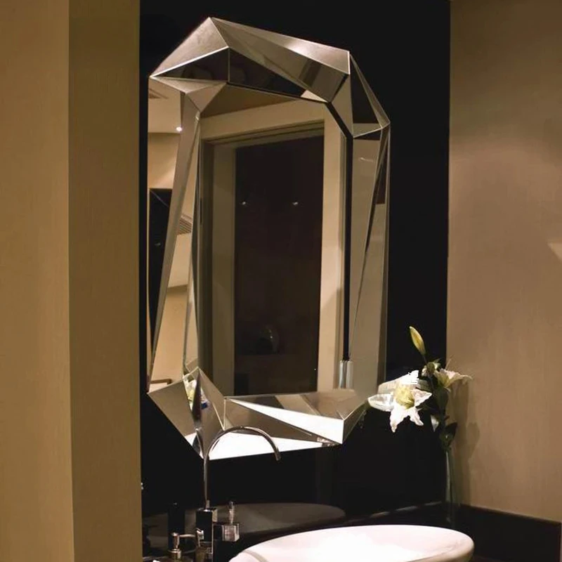 

Large Decorative Mirror Modern Hanging Squares Shower Full Length Decorative Mirror Vanity Espelho Grande Decoration Home GJ66JJ