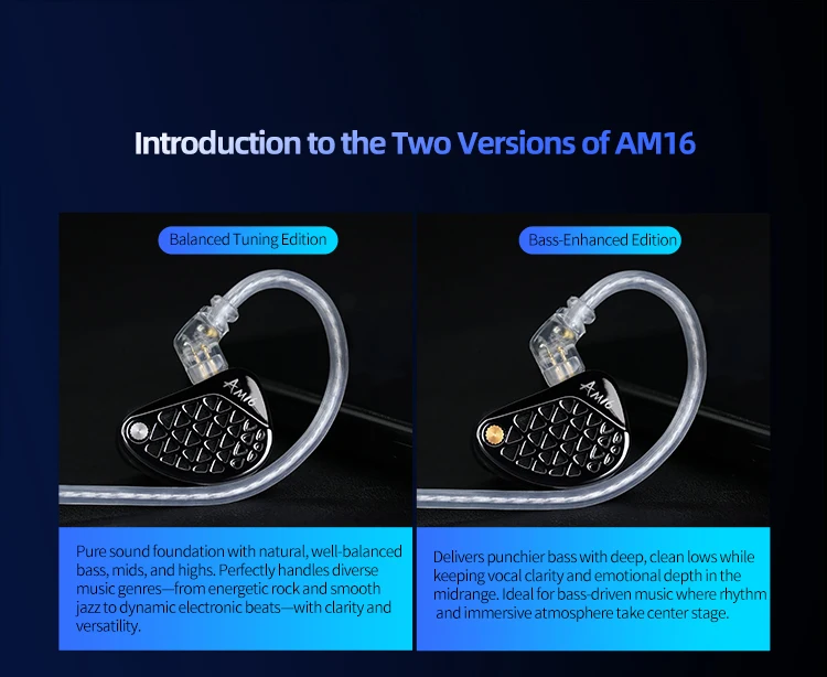 16BA Balanced Armature In-Ear Earphone Tuning HiFi Bass Enhanced Headphones 2PIN Replaceable Cable_voghion.com