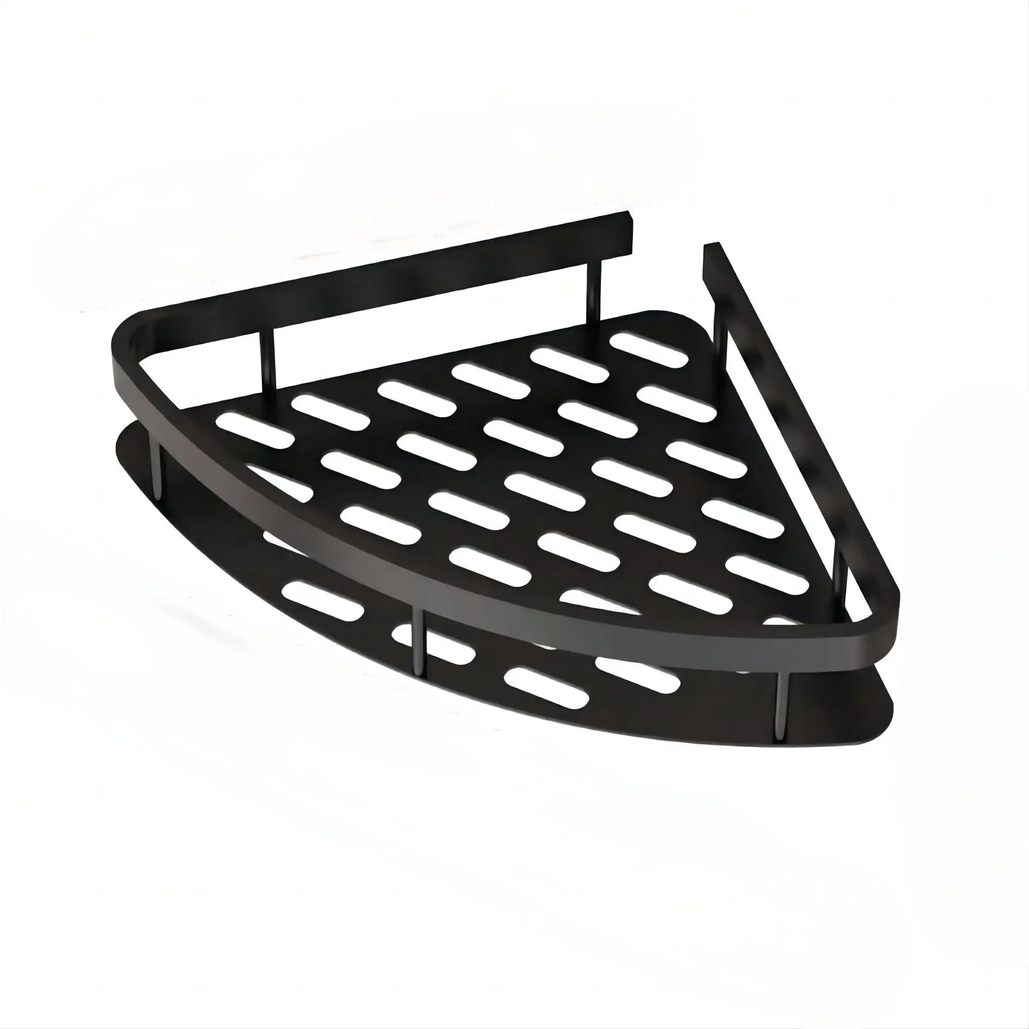 Bathroom Shelf One triangle household bathroom supplies storage rack black wall hanging tripod