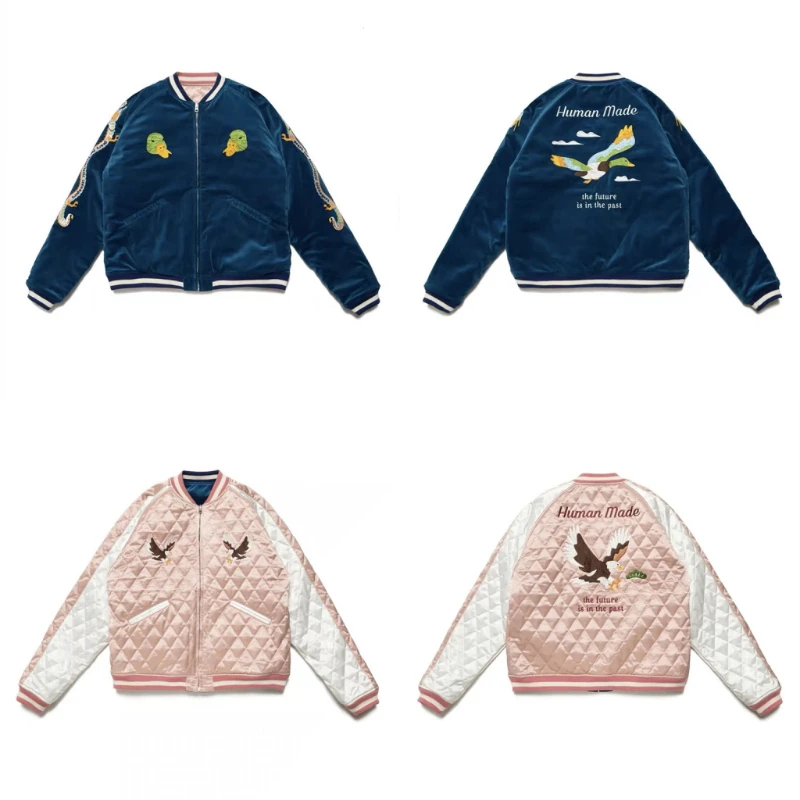 Chaquetas a mano de gran tamaño para hombre y mujer, ropa de doble cara bordada, YokoSuka, chaquetas informales hechas a mano, 1:1| | - AliExpress