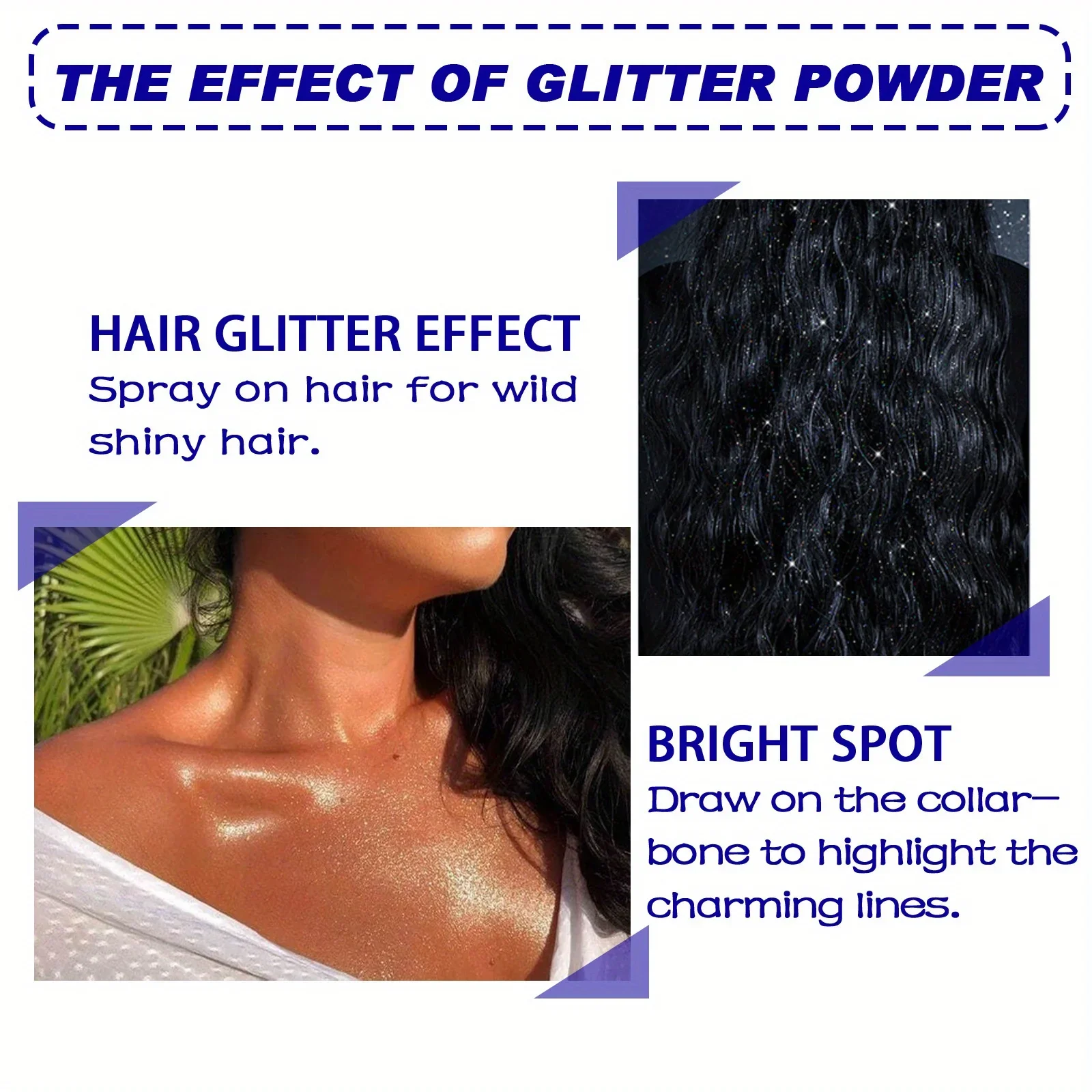 Highlighter Fashion Powder Glitter Illuminating Glitter Spray Party Nightclub Clothes Film Clavicle Highlighter Powder Cosmetics 6
