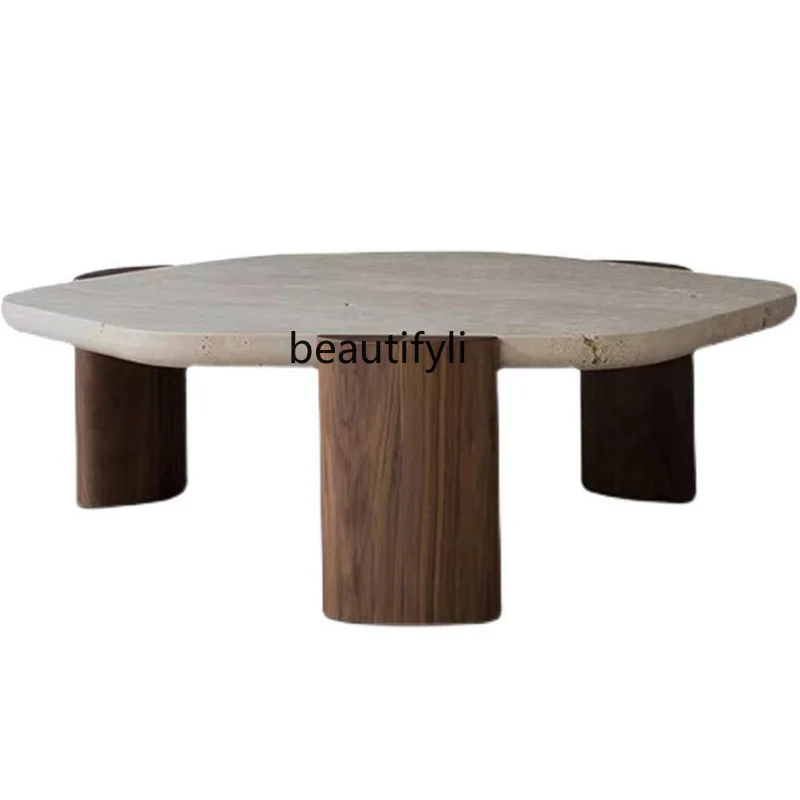 

New Coffee Table Large and Small Apartment Type Modern Simple Advanced Art Shaped Creative Cave Stone Tea Table