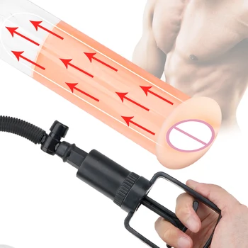 Delayed Ejaculation Extender Realistic Vagina Penis Enlargement Powerful Vacuum Penis Pump Sex Toys For Men Male Masturbator 3