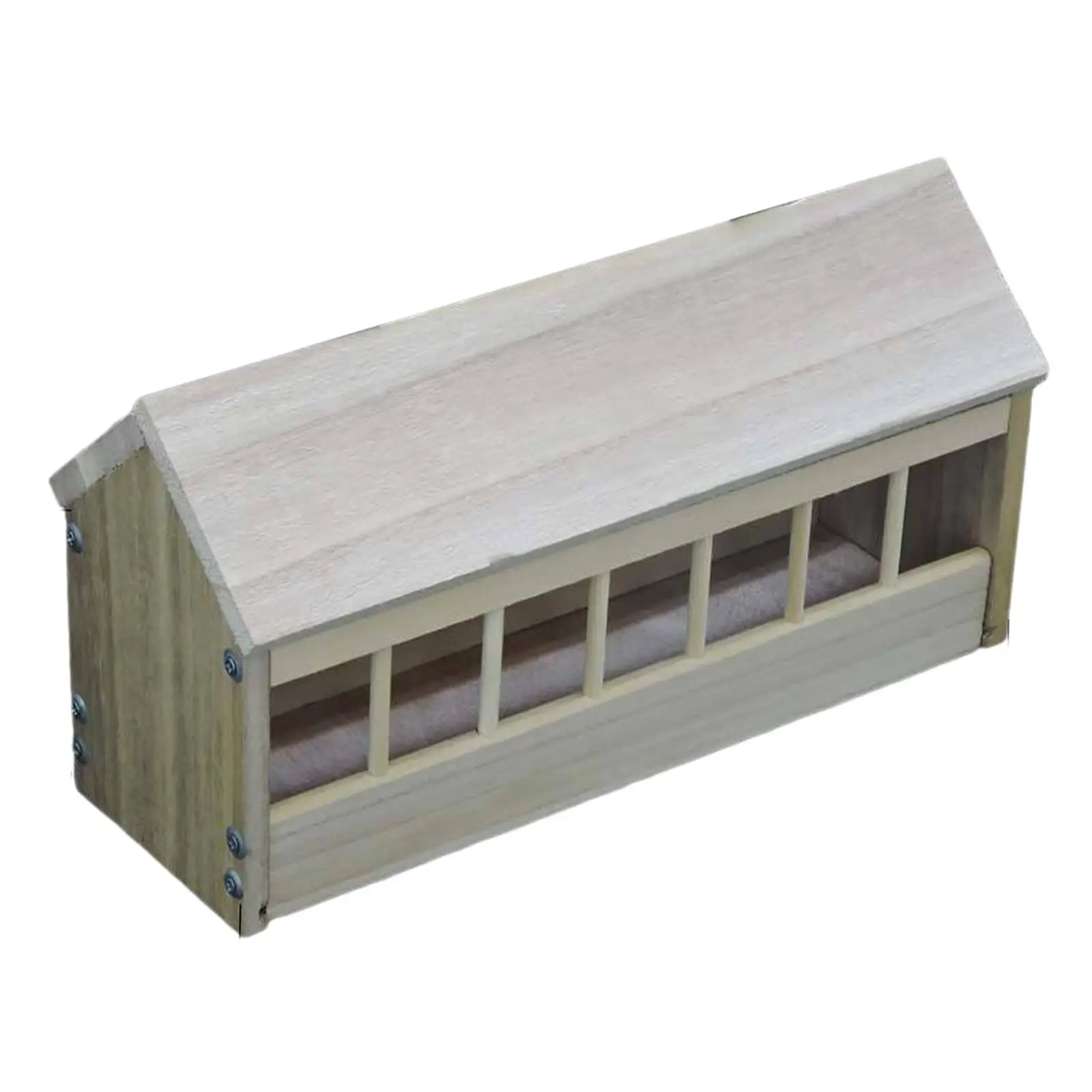 Pigeon Feeder Wood Birds Supplies Poultry Trough Dish Poultry Food Dispenser for Pigeons Birds Ducklings Garden