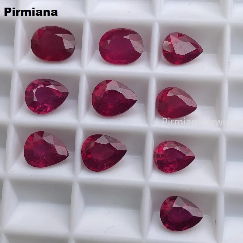 

Pirmiana New Arrival Lab Grown Ruby with Amazing Inclusion Natural Ruby Treatment By Filled Loose Gemstone