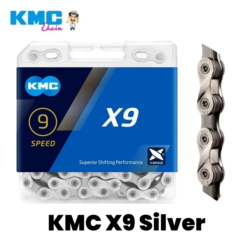 Bicycle Chain bicycle chains KMC Bike Chain X9 X9SL MTB Road Bicycle Silver Black Silver Gold Chain 9Speed Bike Curren for Shimano SRAM Parts