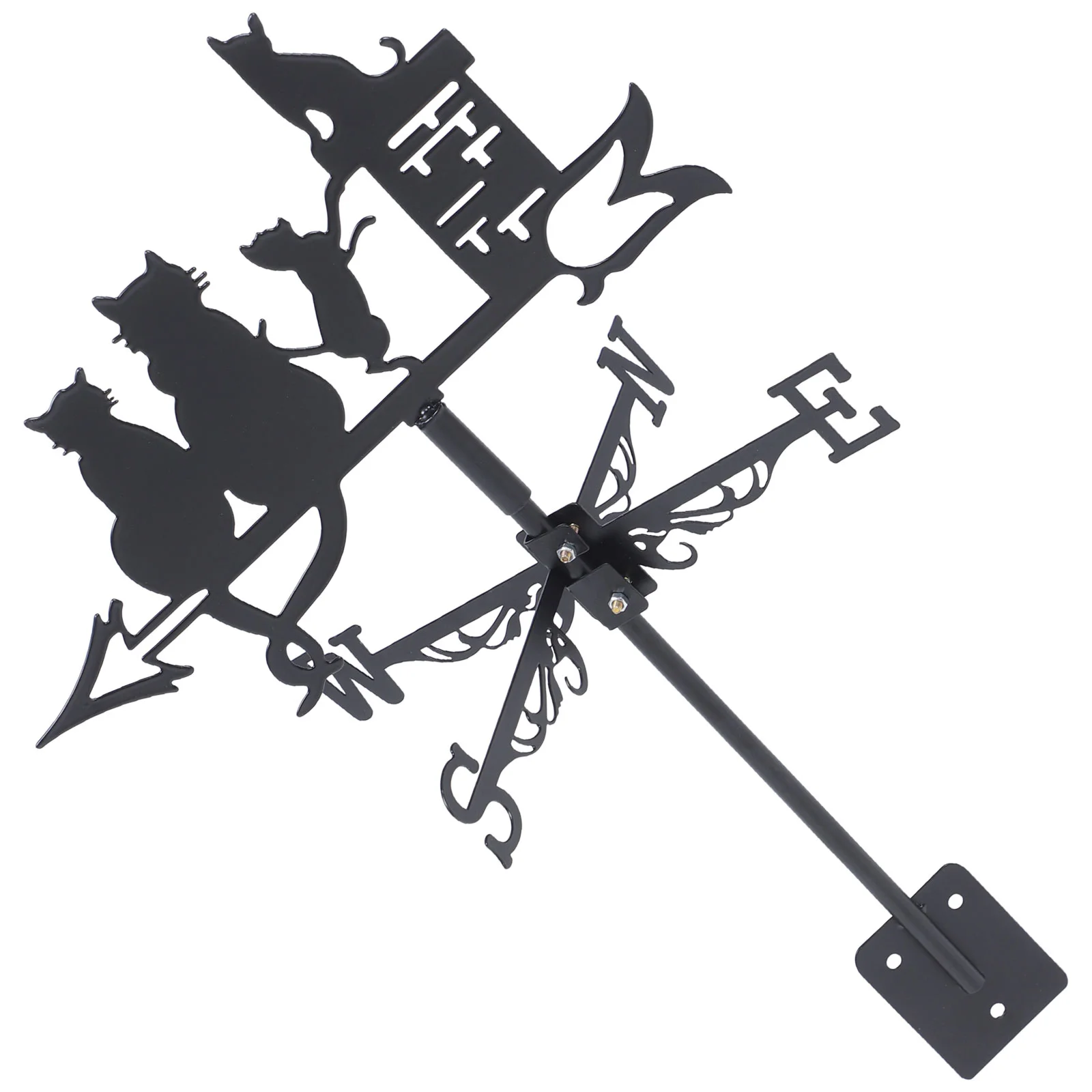 

Weather Vane Cat Shape Roof Decor Wind Vane Direction Indicator Cat Model Farmhouse Weather Vane For Garage Garden Lawn Decor