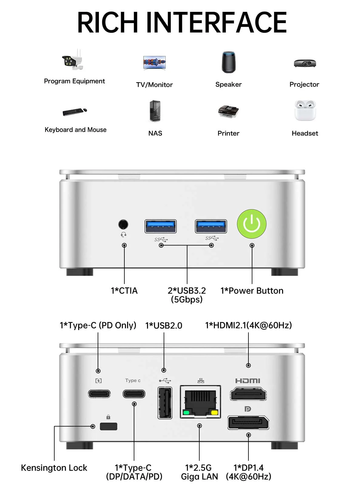 GMKtec G10 AMD Ryzen 5 3500U Mini PC Dual Channel DDR4