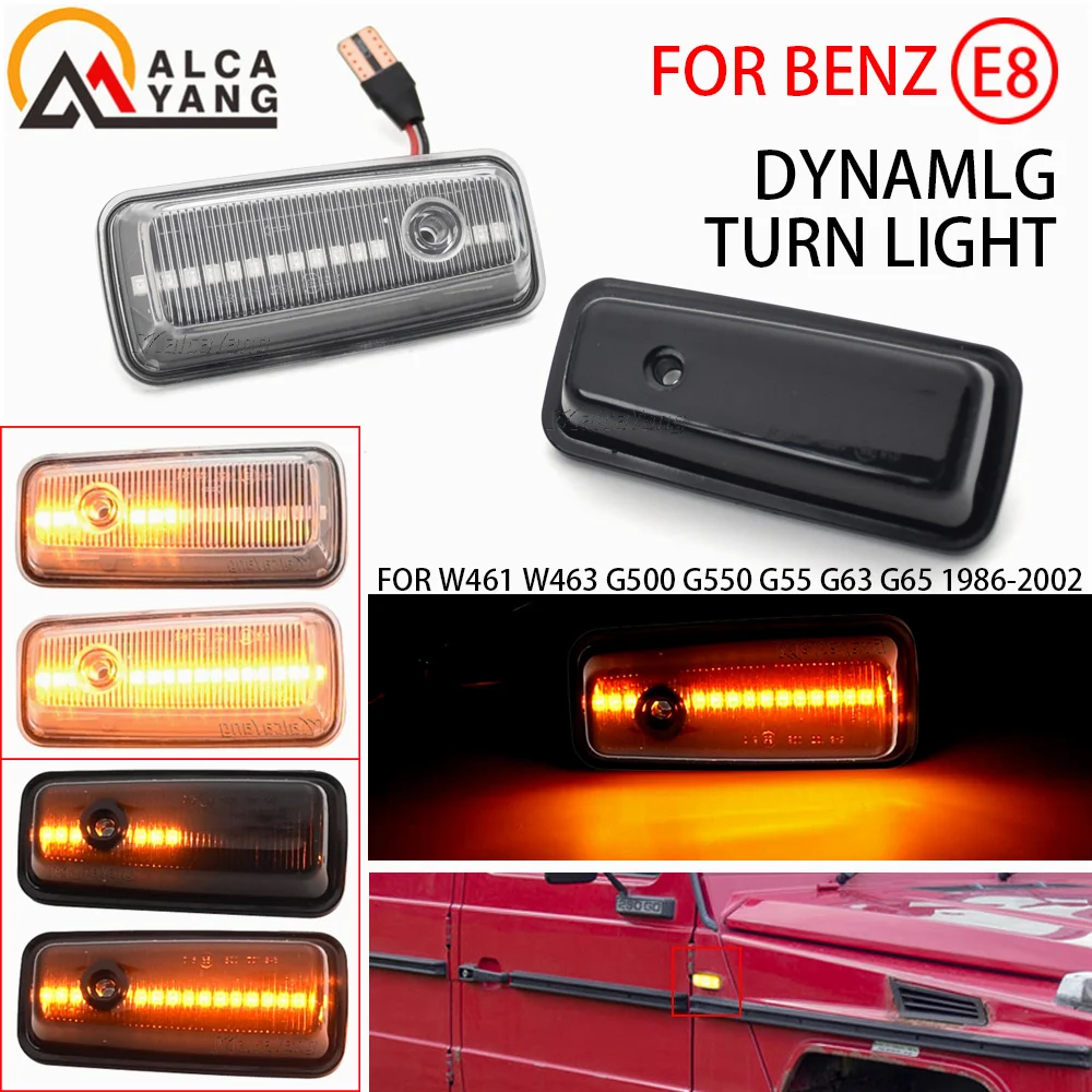 

Dynamic LED Side Marker Flowing Turn Signal Light For Mercedes-Benz G-Class W463 W461 G500 G550 G55 G63 G65 OEM Sidemarker Lamp