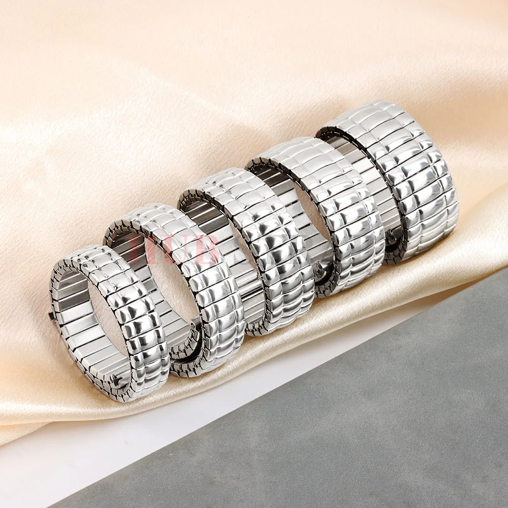 Stainless Steel Stretch Expansion Watch Band - Universal Metal Elastic Strap