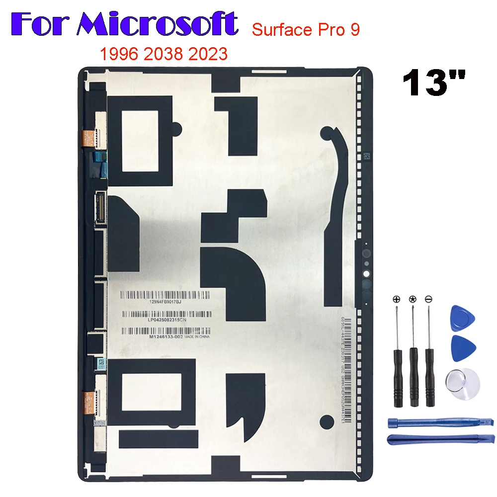 Originale Per Microsoft Surface Pro 9 Pro9 5G 13 "1996 2038 2023 Display Lcd Touch Screen Digitizer Glass Assembly Parti Di Riparazione