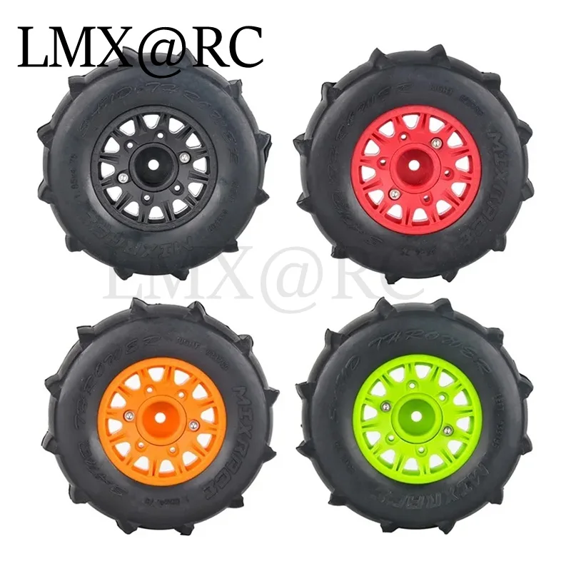 4Pcs 116mm 1/8 1/10 Short Course Truck Sand Tire with 12mm 14mm 17mm Wheel Hex for Slash ARRMA SENTON Vkar SCTX10 RC Car 4Pcs