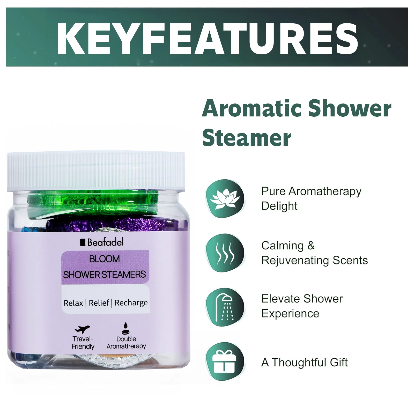 6pcs Aromatherapy Shower Steamers Natural Ingredients Refreshing Shower Bombs Women Stress Relief And Relaxation