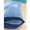24 Spring/Summer New Light Blue High Waist Wide Leg Denim Pants for Women 3