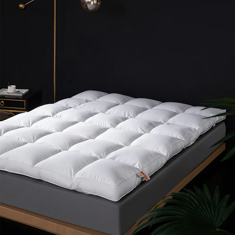 8cm Top Goose Down Mattress Topper 95% Large Cluster Down 800+ Loft Custom Global Sizes Pure Allergy-Free Filling 1