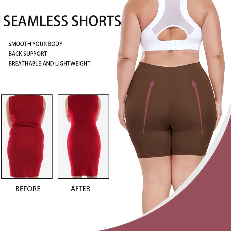 Seamless Shapewear Women Tummy Control Shorts Anti-Chafing Thigh Slimmer Butter Lifter Body Shaper Safety Panties 3XL 4XL