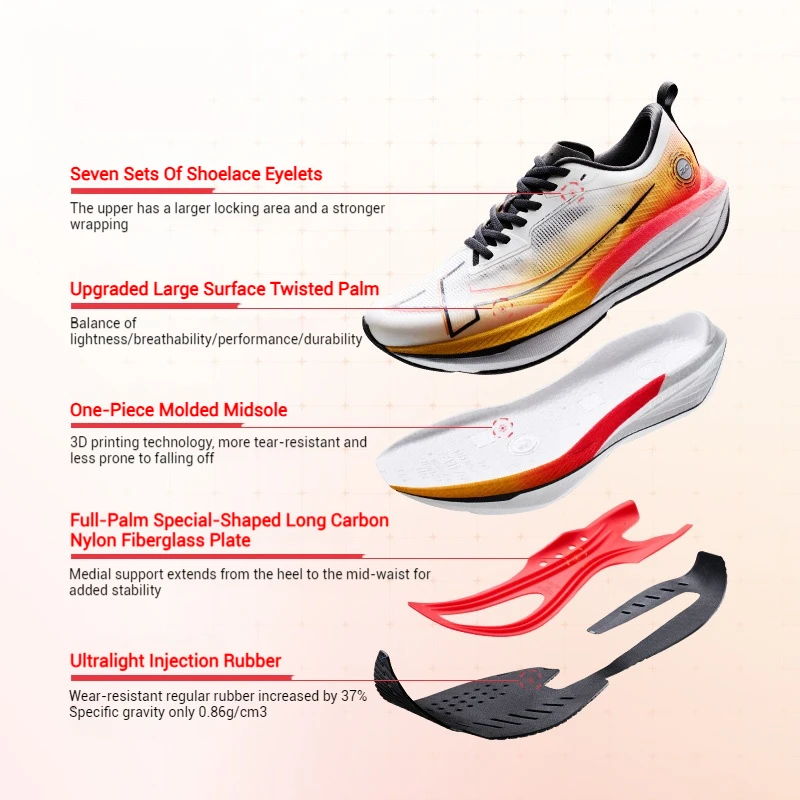 Xtep One Piece Model 2.0/1.0 Men Running Shoes 2024 Autumn