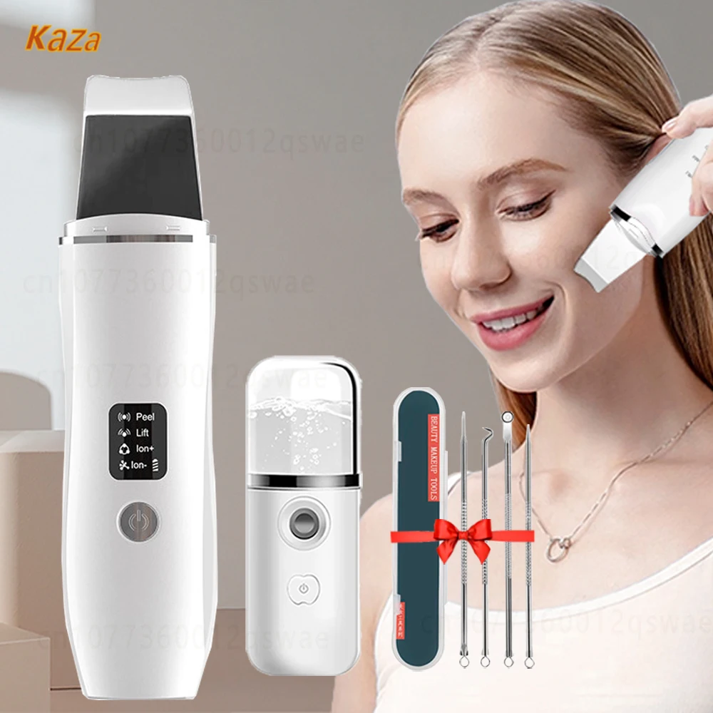 Facial cleaner Facial scrubber Ultrasonic skin scrubber Facial peeling Blackhead remover Deep face cleaning Ultrasonic ion Ance pore cleaner