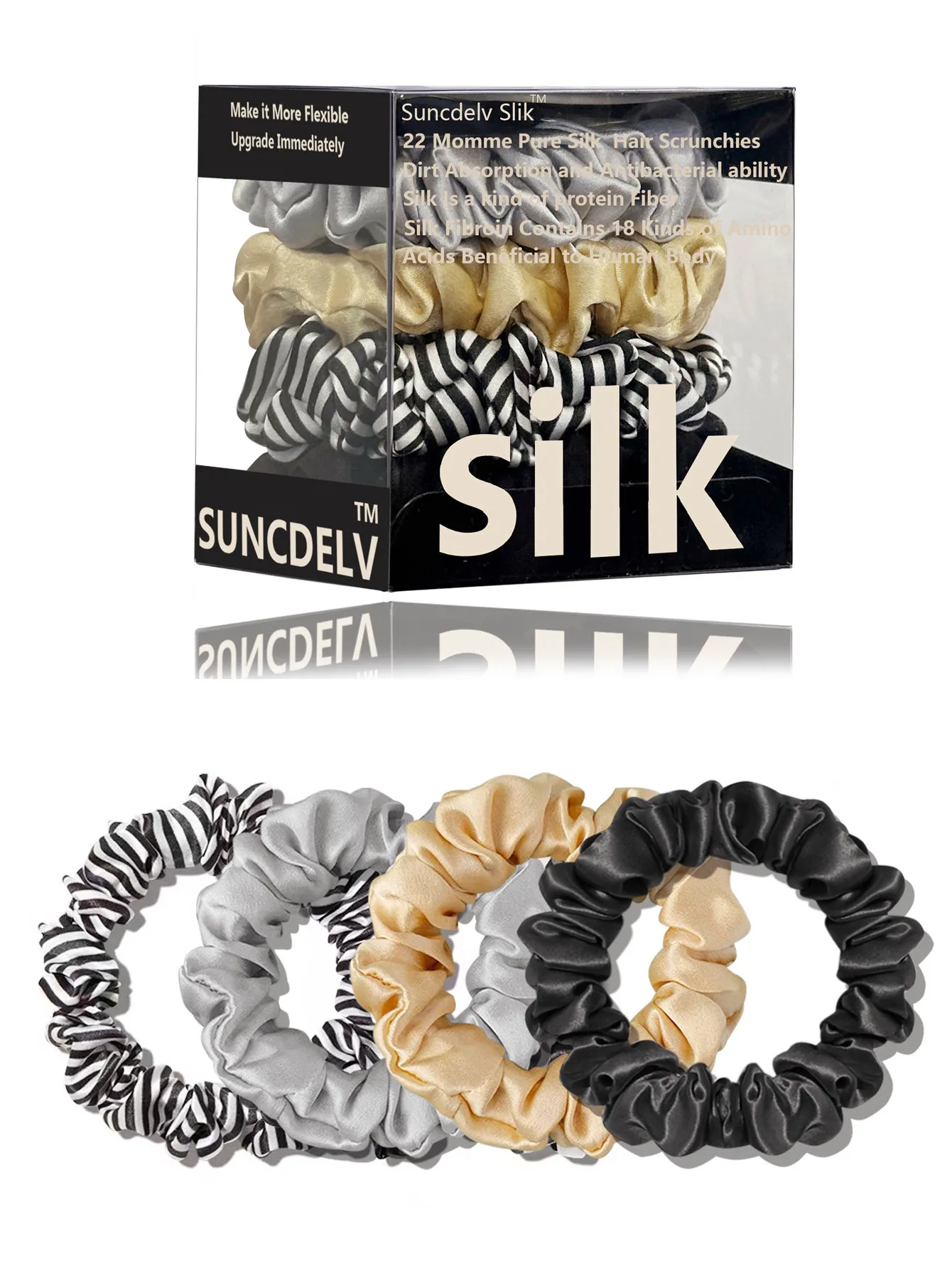 Premium 100% Silk Hair Scrunchies - Luxurious Hair Ties