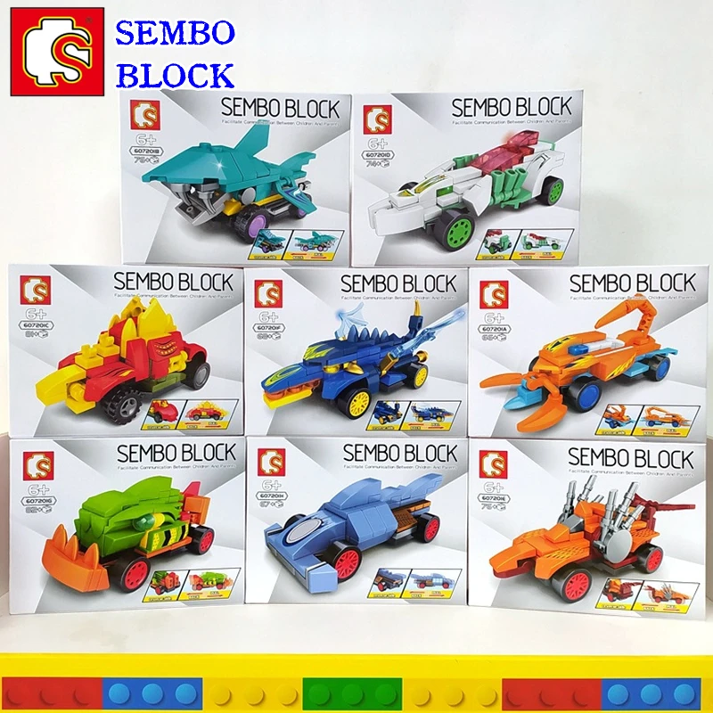 

SEMBO Undersea Animal Car Building Blocks Small Particle Assembled Children's Toys Parent-child Educational Props Birthday Gift