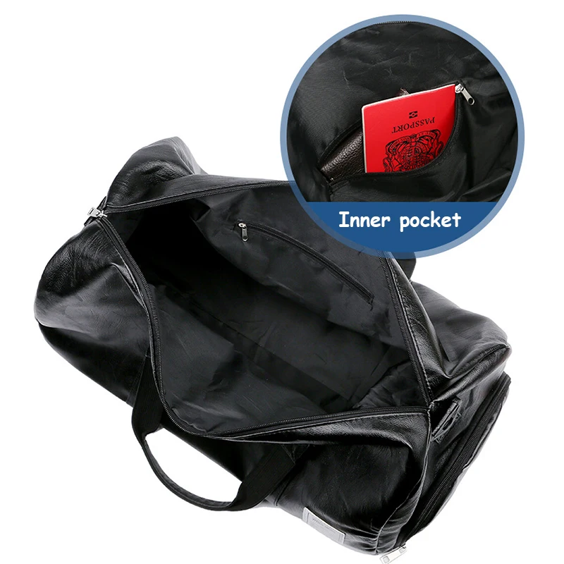 Male Gym Fitness Bags for Man Shoes PU Leather Travel Duffle Waterproof Shoulder Swimming Outdoors Sports Boxing Bags Handbag 6