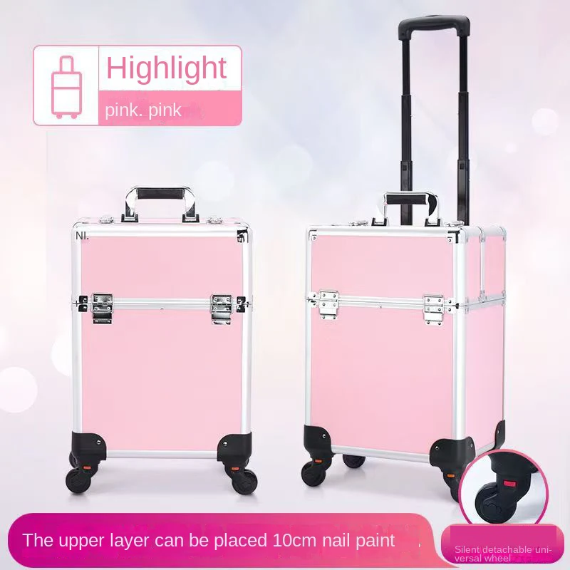 Profi Make-up Koffer Trolley Mit Rollen Und Schloss_voghion.com