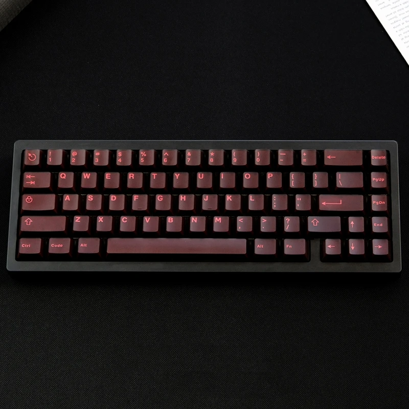 Aifei Neon Light Klein Blue Pyga Keycaps Abs Double Shot Key Caps Perfil de Cereja Keycap Semi Translúcido Conjunto 121 Chaves - Imagem 6