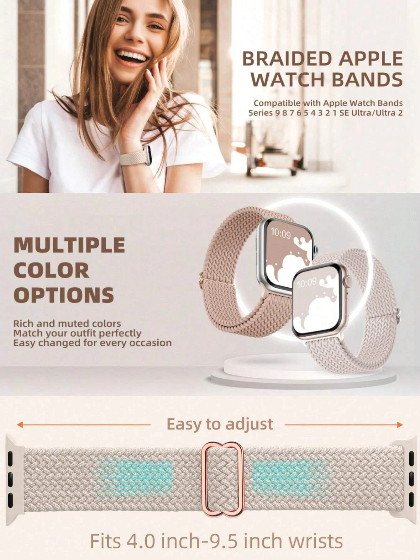 Braided Watch Strap Bracelet - Universal Fit