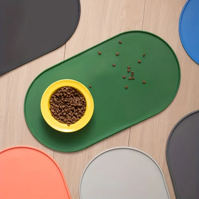 Multi-Functional Pet Feeding Mat Suitable for Cats and Dogs,Easy to Clean Durable Surface for Wet/Dry with Non-Slip Raised Edges 4