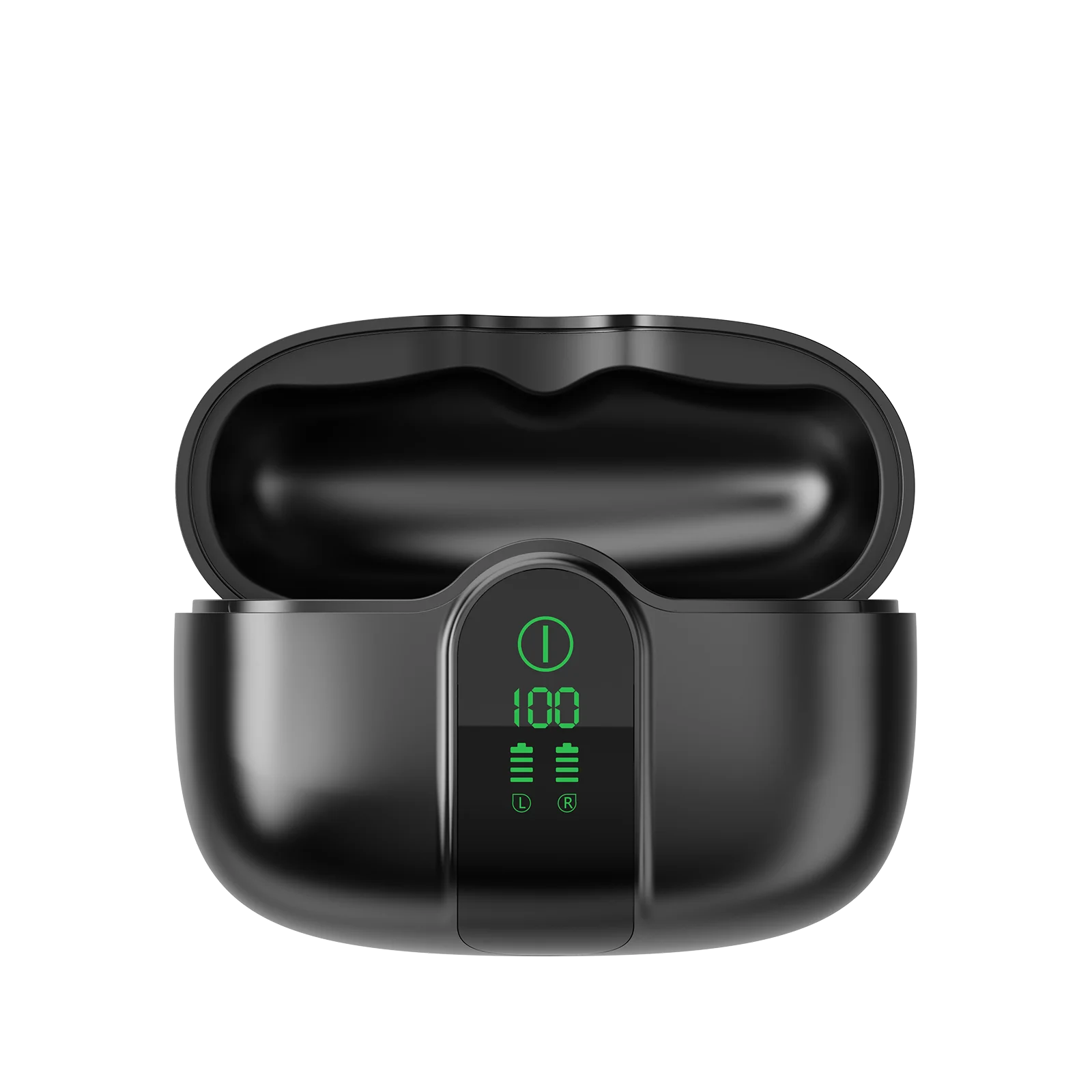 Blackview AirBuds 15 Wireless Earbuds,IPX5 Waterproof,Up to 35H,LED Display Bluetooth 6.0,Clip-on OWS Earbuds for Phones Laptop