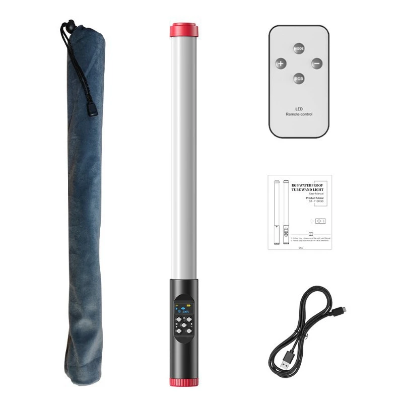 

1Set 3000-6000K Color Temperature RGB Fill Light Stick Live Photo Ambient Light Black&White